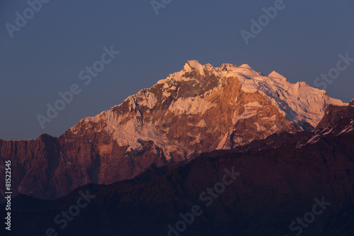 Annapurna I Himalaya Mountains View from Poon Hill 3210m at suns © danmir12