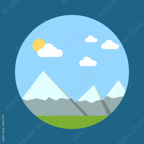 Mountain landscape vector illustration