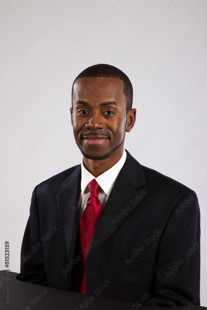 Black businessman smiling Black businessman smiling
