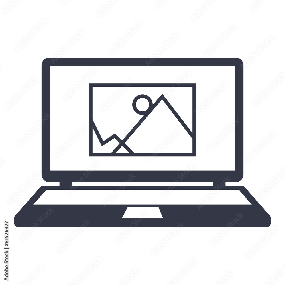 icon image information. drawing on the laptop screen. icon image information. drawing on the laptop screen.