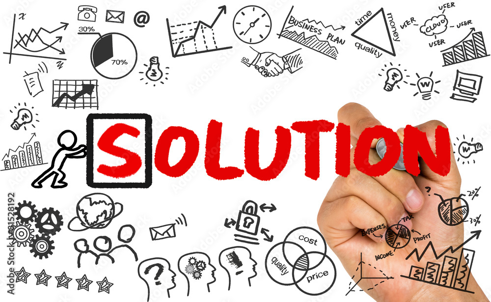 Obraz premium solution concept