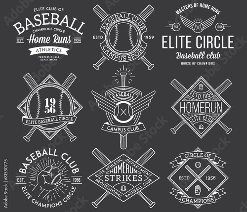 Baseball badges and icons