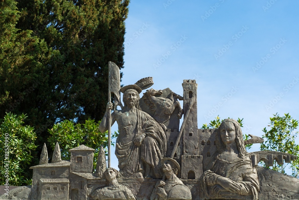 Obraz premium Rappresentazione di Arezzo in bronzo