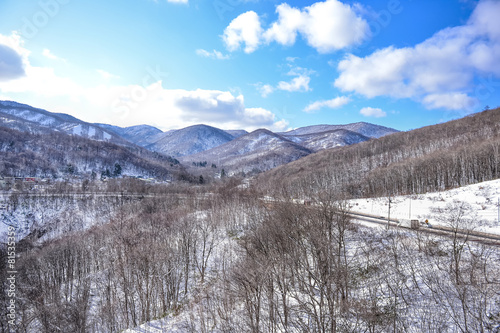 powder snow mountain in Sapporo, Hokkaido Japan