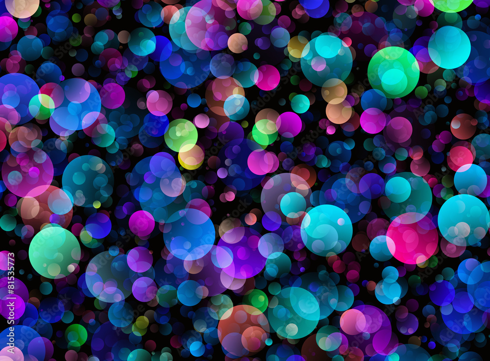 Naklejka premium Many transparent bubbles in Chaotic Arrangement