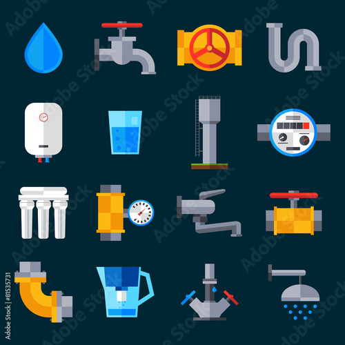 Water Supply Icons