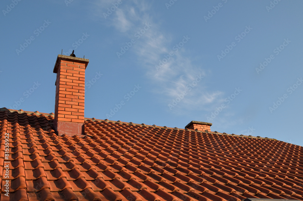 Tile and chimney