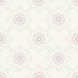 Floral Seamless  Pattern. Orient Abstract Pink Background