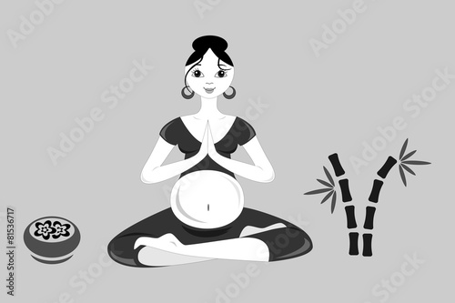 Yoga  pregnant women black