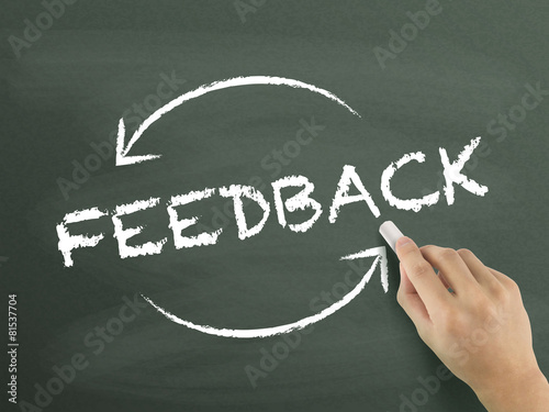 feedback word written by hand