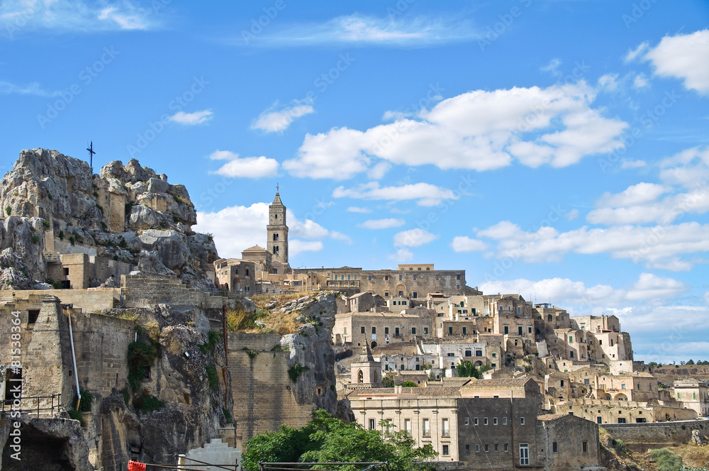 Panoramic view of Matera. Basilicata. Italy.