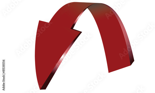 arrow curved red