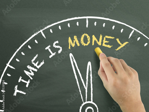 time is money written by hand