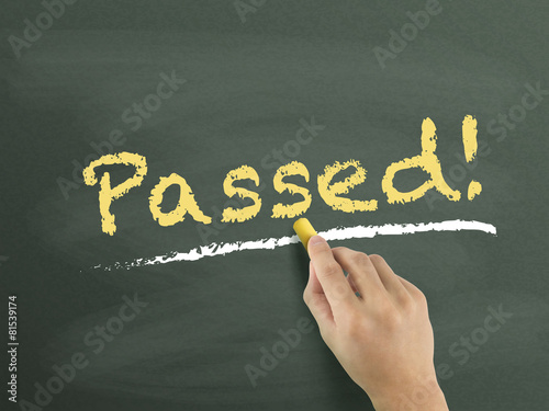 passed word written by hand