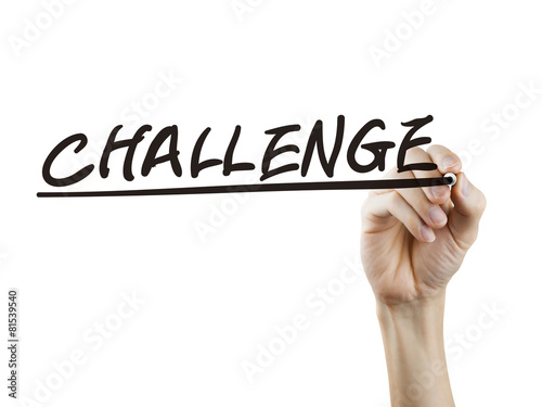challenge word written by hand