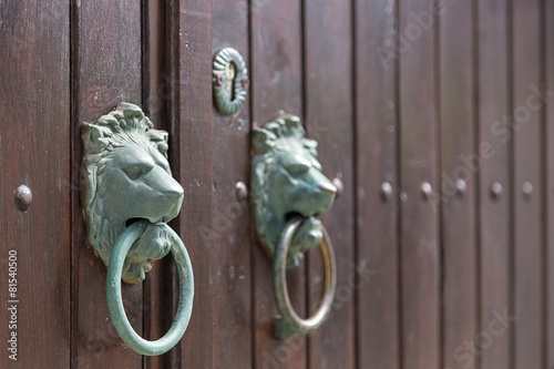 doorknobs retro lion