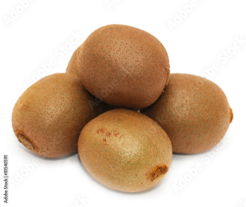 Kiwi fruit on white background