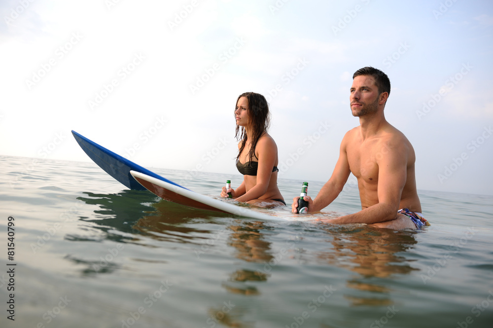 Obraz premium Surfbrett chille