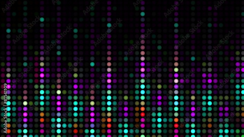 Wall made of colorfulll blinking bulbs, abstract background