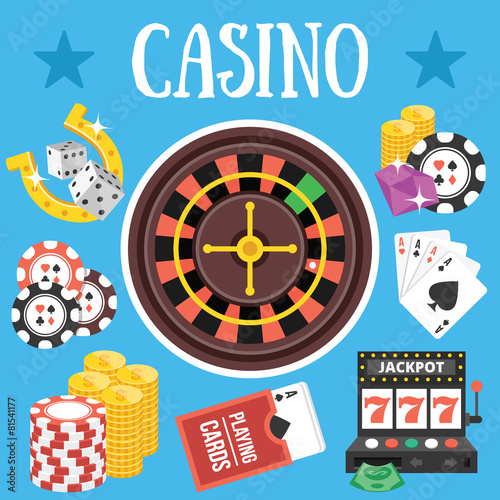Casino. Flat design vector illustration