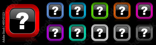 question mark vector icon set