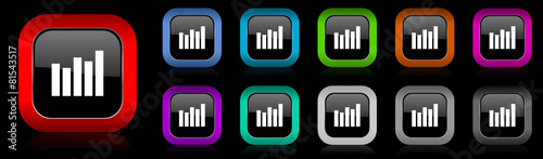 chart vector icon set