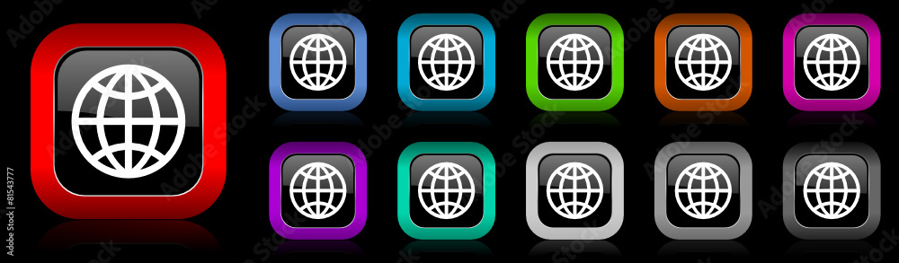 earth vector icon set earth vector icon set
