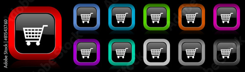 cart vector icon set