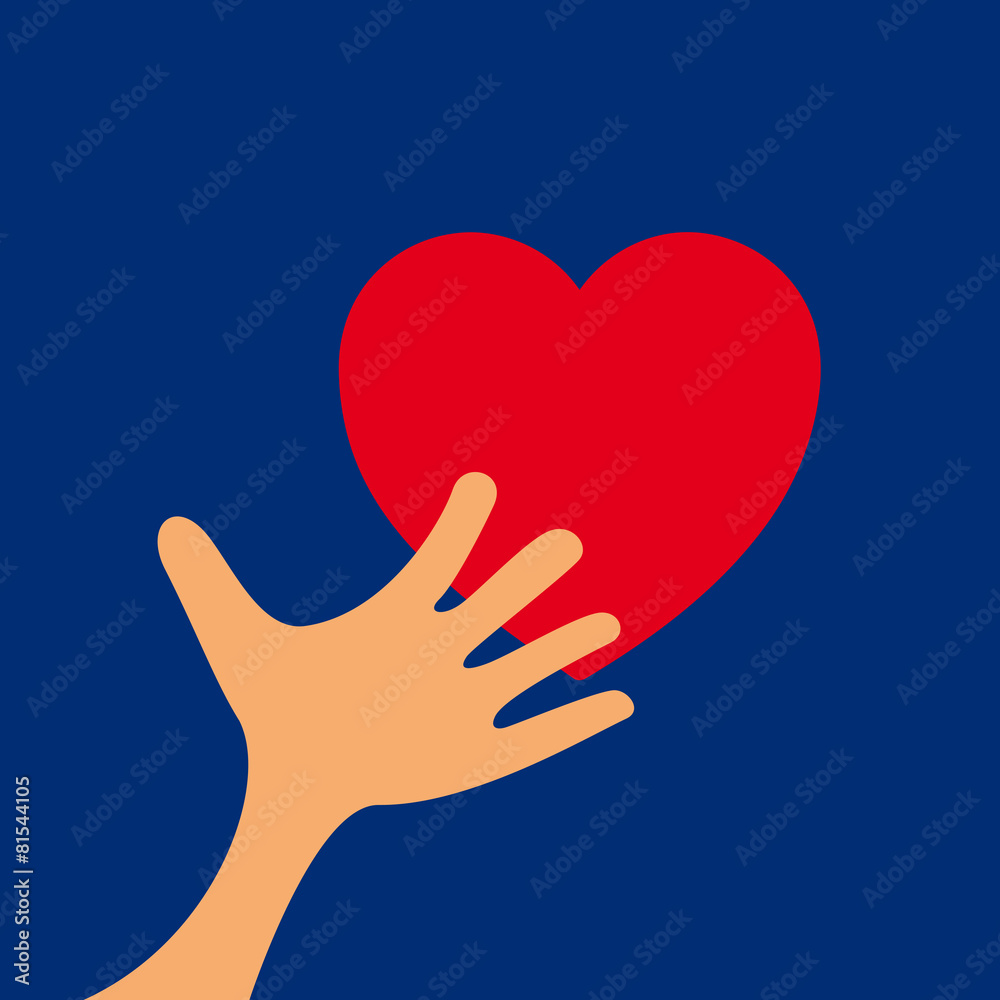 Vector illustration friends of the heart, flat design Vector illustration friends of the heart, flat design