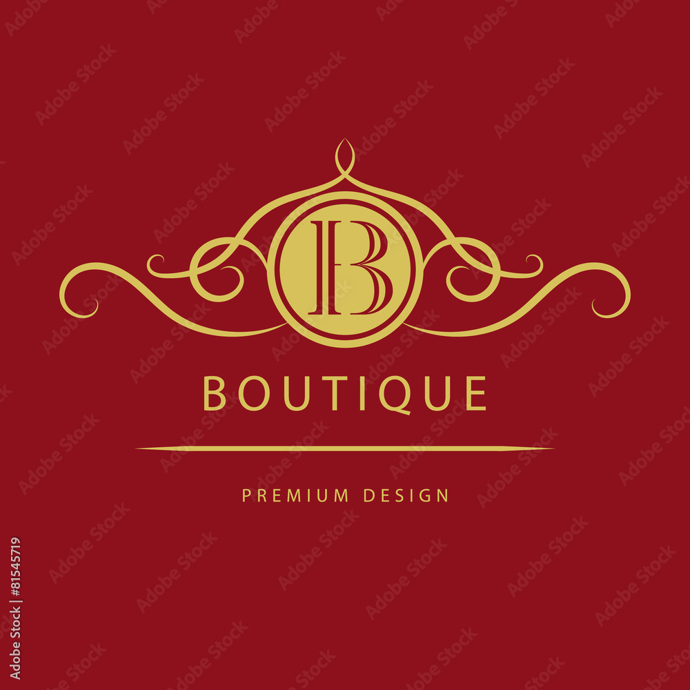 Monogram design elements, graceful template.