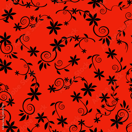 Vector flower seamless pattern element