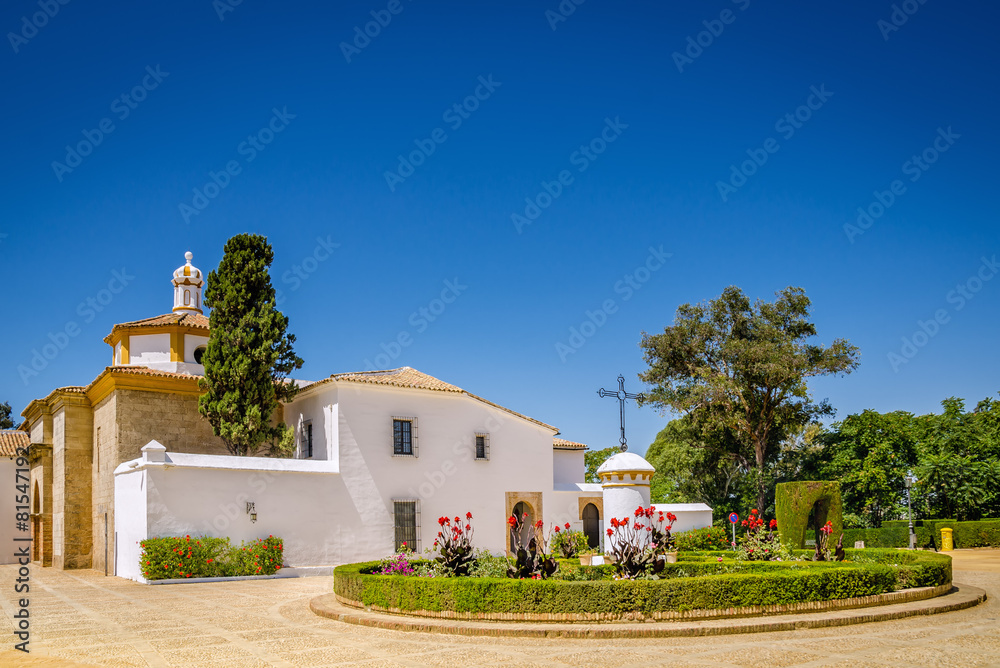 Klasztor Santa Maria La Rábida, Huelva - obrazy, fototapety, plakaty 