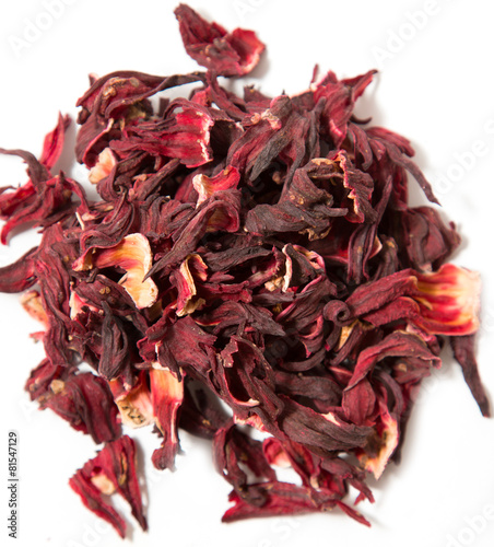 Hibiscus tea flowers macro