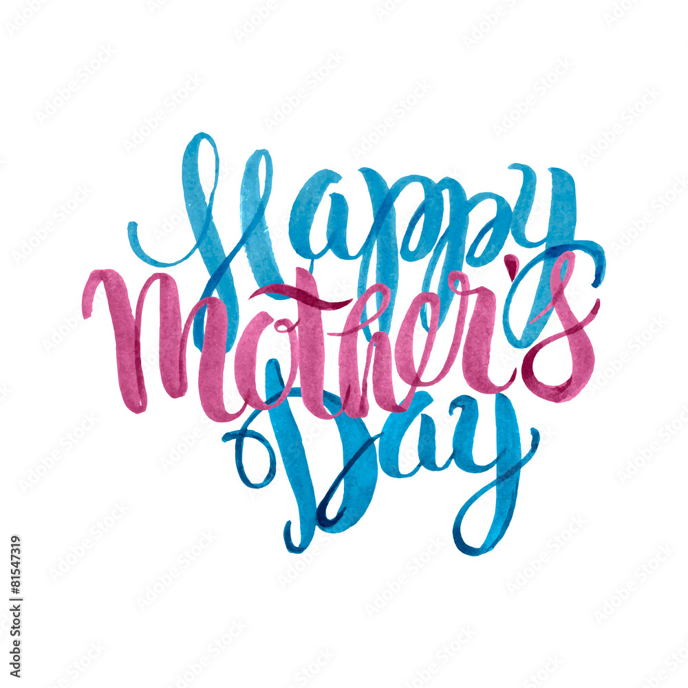 Happy Mothers's Day Watercolor Letteringl Background