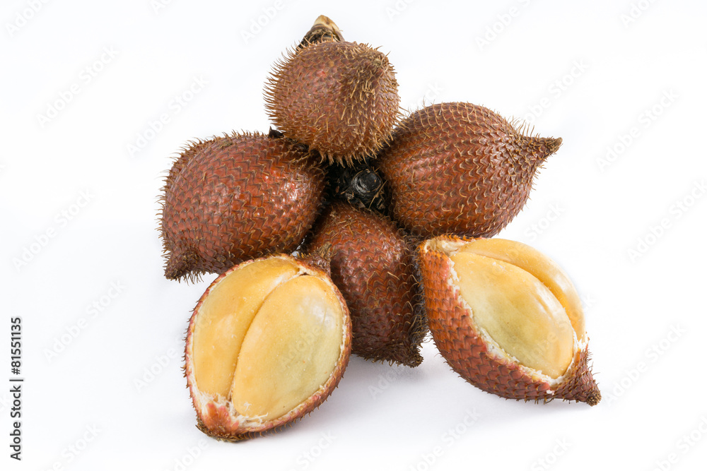 Zalacca tropical fruit isolated on white background Zalacca tropical fruit isolated on white background