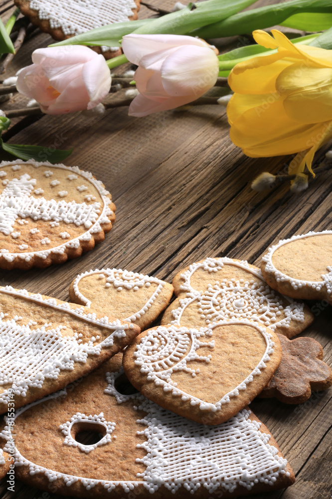 gingerbread heart-shaped gingerbread heart-shaped