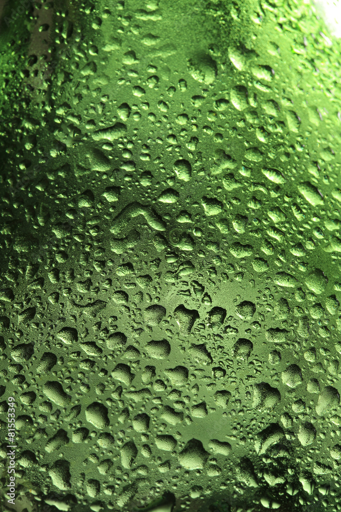 drops on green glass drops on green glass