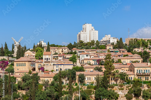 Yemin Moshe neighborhood in Jerusalem. photo