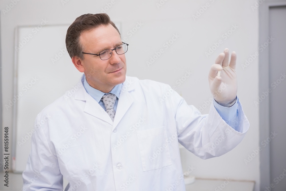 Scientist holding tablet Scientist holding tablet