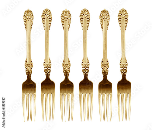 Gold forks the isolated