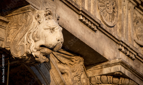 lion head statue venice