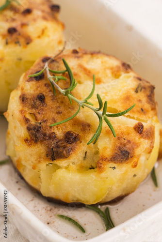 potato gratin with fresh rosemary