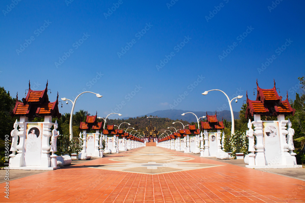 Fototapeta premium Hor Kam Luang,royal pavilion,Chiangmai ,Thailand.