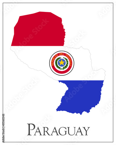 Paraguay flag map