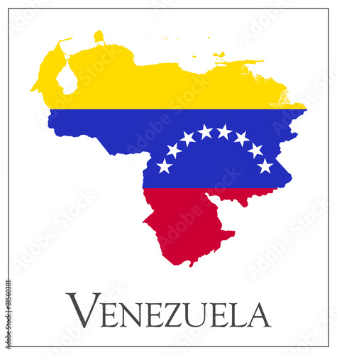 Venezuela flag map