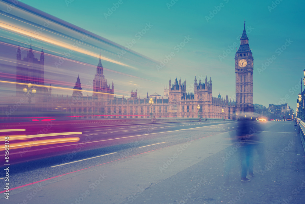 Obraz premium London landmark Big Ben, filtered effect