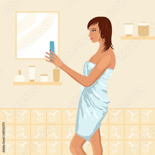 pretty women in bathroom