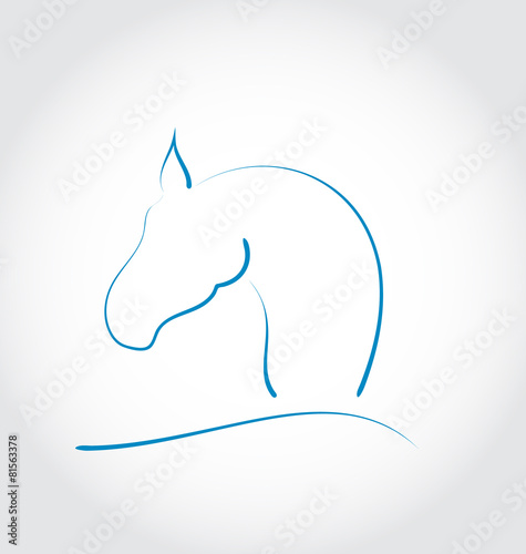 Sign horse isolated on white background