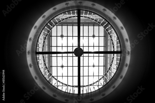 Black and white circle dome
