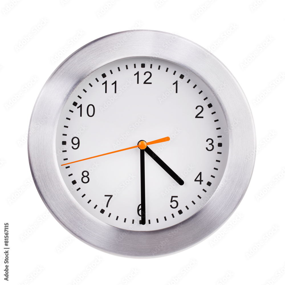 Noon on the dial of the round clock